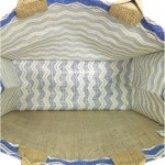 Jute Tote: 10" Chevron Print w/ Cotton Webbed Tube Handles - BG-JTG202