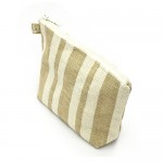 Jute Cosmetic Purses: Multi Stripes - CM-JTP105