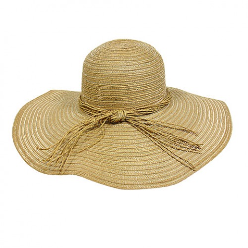 ON SALE! @ $19.95 - Straw Big Rim Hat - w/ Multi-String Bow - Natural ...