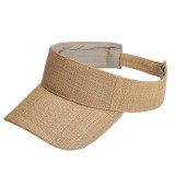 Visor - Raffia Straw W / Velcro Adjustable - HT-8403NT