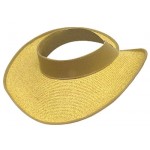 The Lady's Packable Straw Sun Visor - Adjustable - 3.5 Inches - Natural - HT-ST159NT