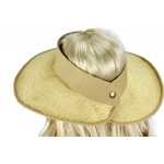 The Lady's Packable Straw Sun Visor - Adjustable - 3.5 Inches - Natural - HT-ST159NT